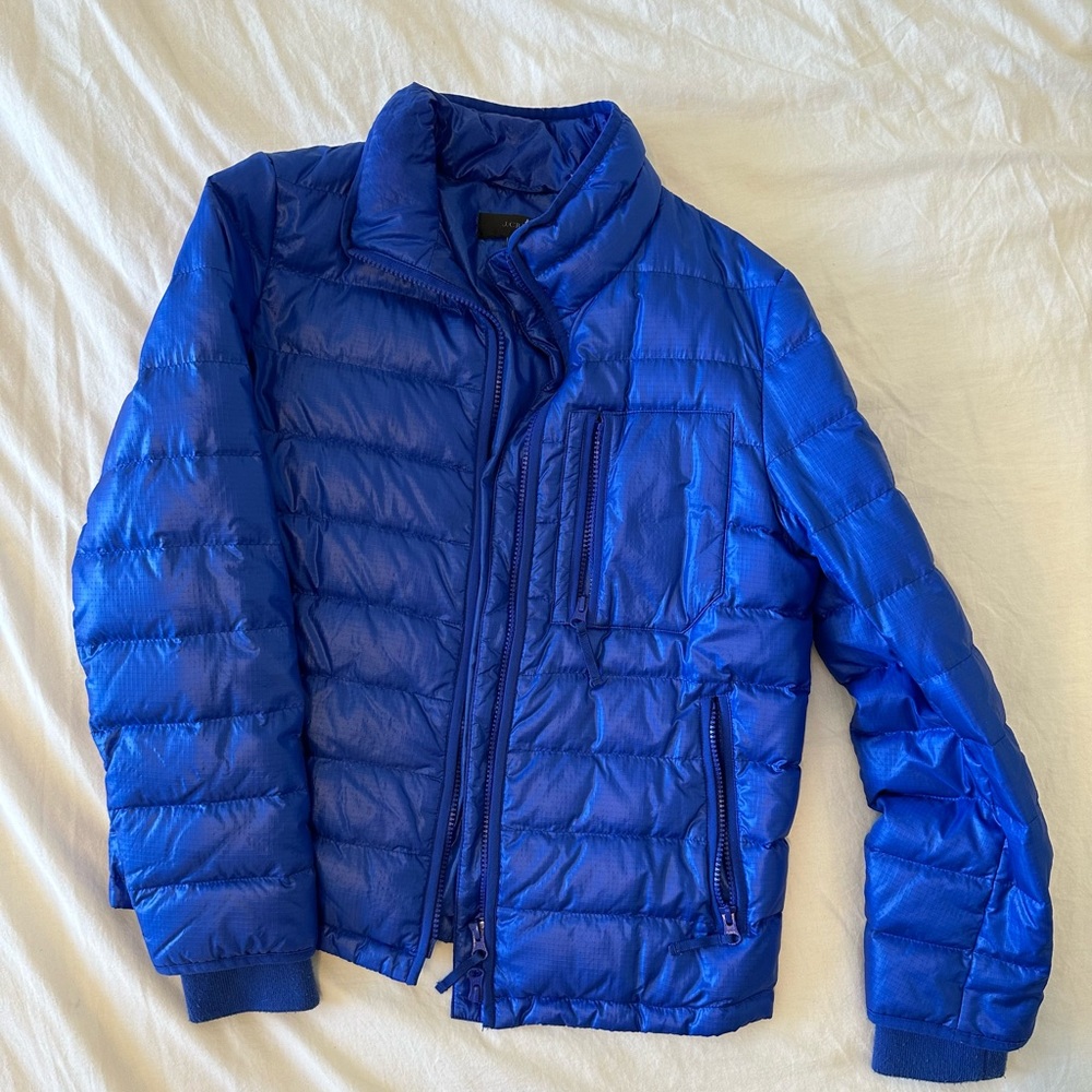 Blue JCrew puffer